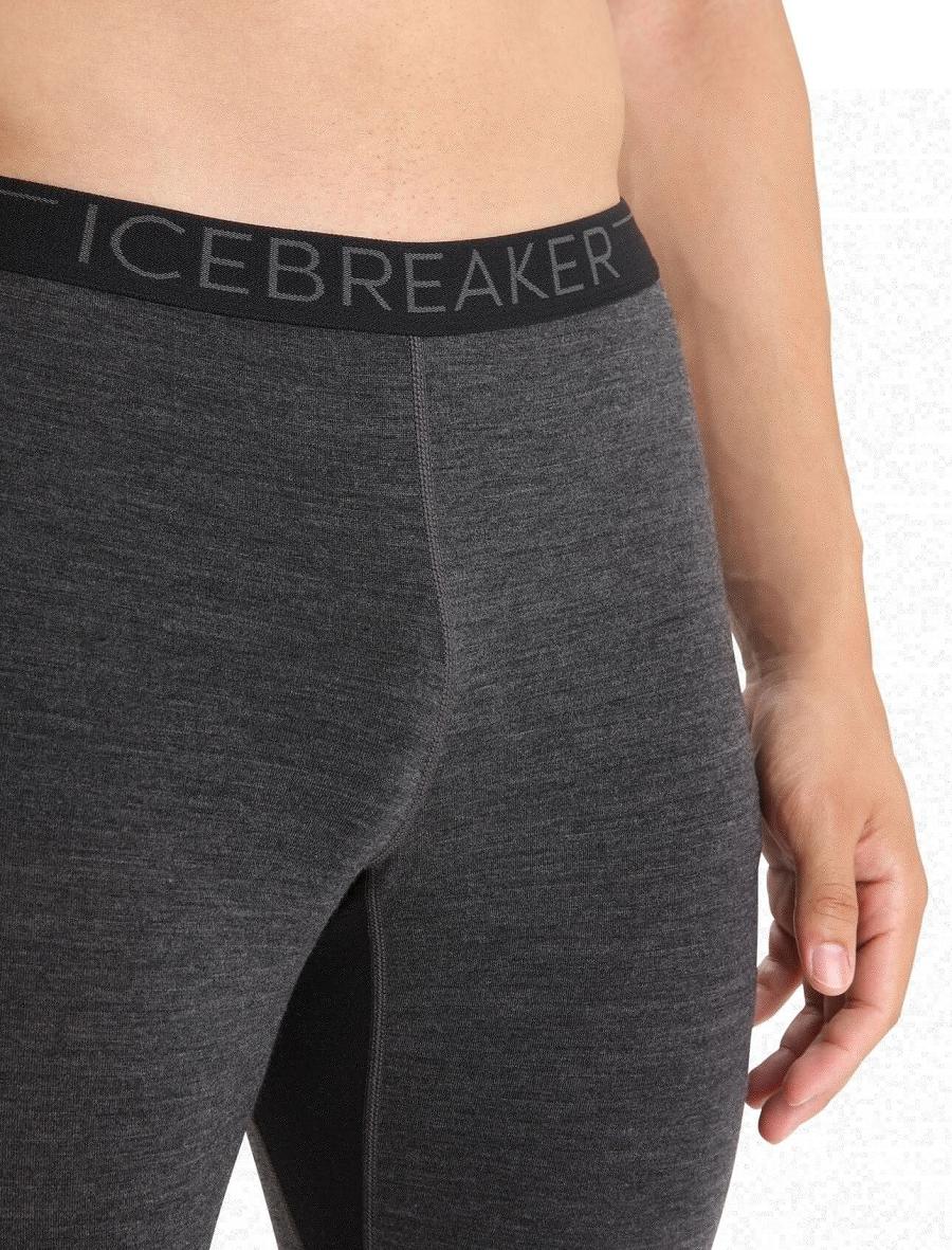 Men's Icebreaker BodyfitZone™ Merino 260 Zone Thermal Leggings Base Layers Jet Heather / Black | CA 1554CTVE